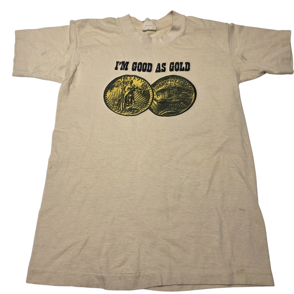 Vintage "Im Good As Gold" 70's- 80's BELTON USA Youth Large (14-16) Womens S